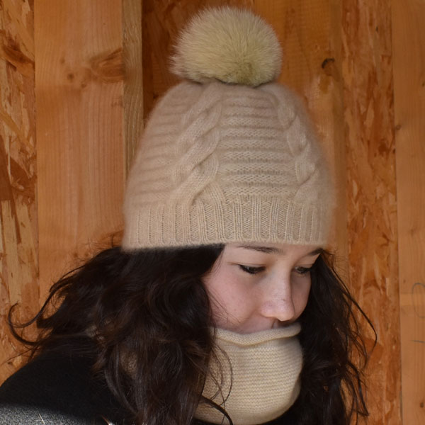 Bonnet turban crochet beige, hiver chaud et confort, boho mori, Yggdrazil  Aikköo